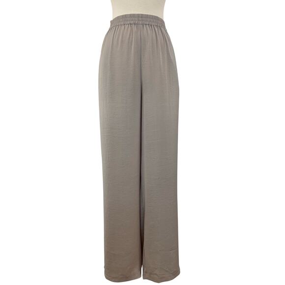 Barefoot Dreams Washed Satin Wide Leg Pants Feather Size XL NWT - Picture 1 of 10